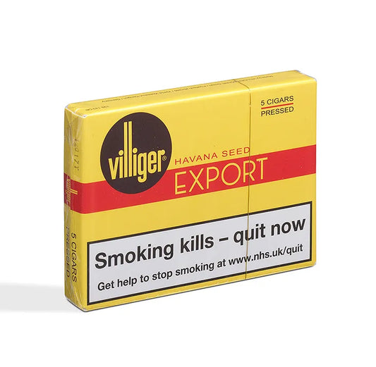 Villiger Export Pressed Cigar - 1 Pack of 5 (5 cigars)