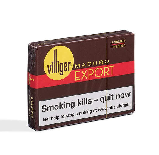 Villiger Export Pressed Maduro Cigar - Pack of 5 (5 cigars)
