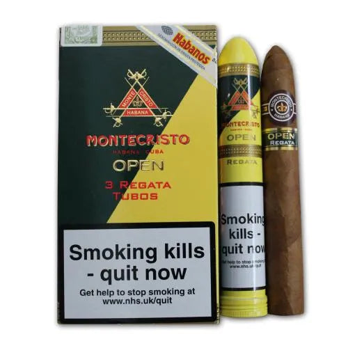 Montecristo Open Regata Tubos (Pack of 3).