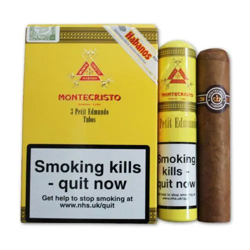 Montecristo Petit Edmundo Tubos (Pack of 3).