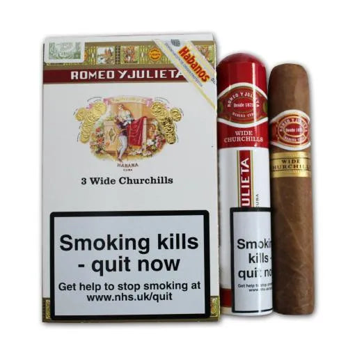 Romeo y Julieta Wide Churchill Tubos (Pack of 3).