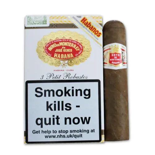 Hoyo de Monterrey Petit Robusto Cigar - Pack of 3's.